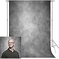 econious 5X7ft Abstract Grey Portrait Photography Backdrop, Studio Pro Photo Prop with Rod Pocket