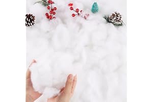 FOIMAS Christmas Fake Snow,Artificial Snow Cotton Fluffy Snow Blankets for Christmas Winter Village Craft Supply,3.6oz/100g