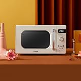 COMFEE' Retro 800W 20L Microwave Oven with 8 Auto Menus - Apricot Cream view 2