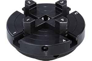 DEEFIINE 4 Inch Wood Lathe Chuck Set 1" x 8 tpi & 3/4" x16TPI Adapter, Self Centering 4 Jaw Wood Turning Chuck