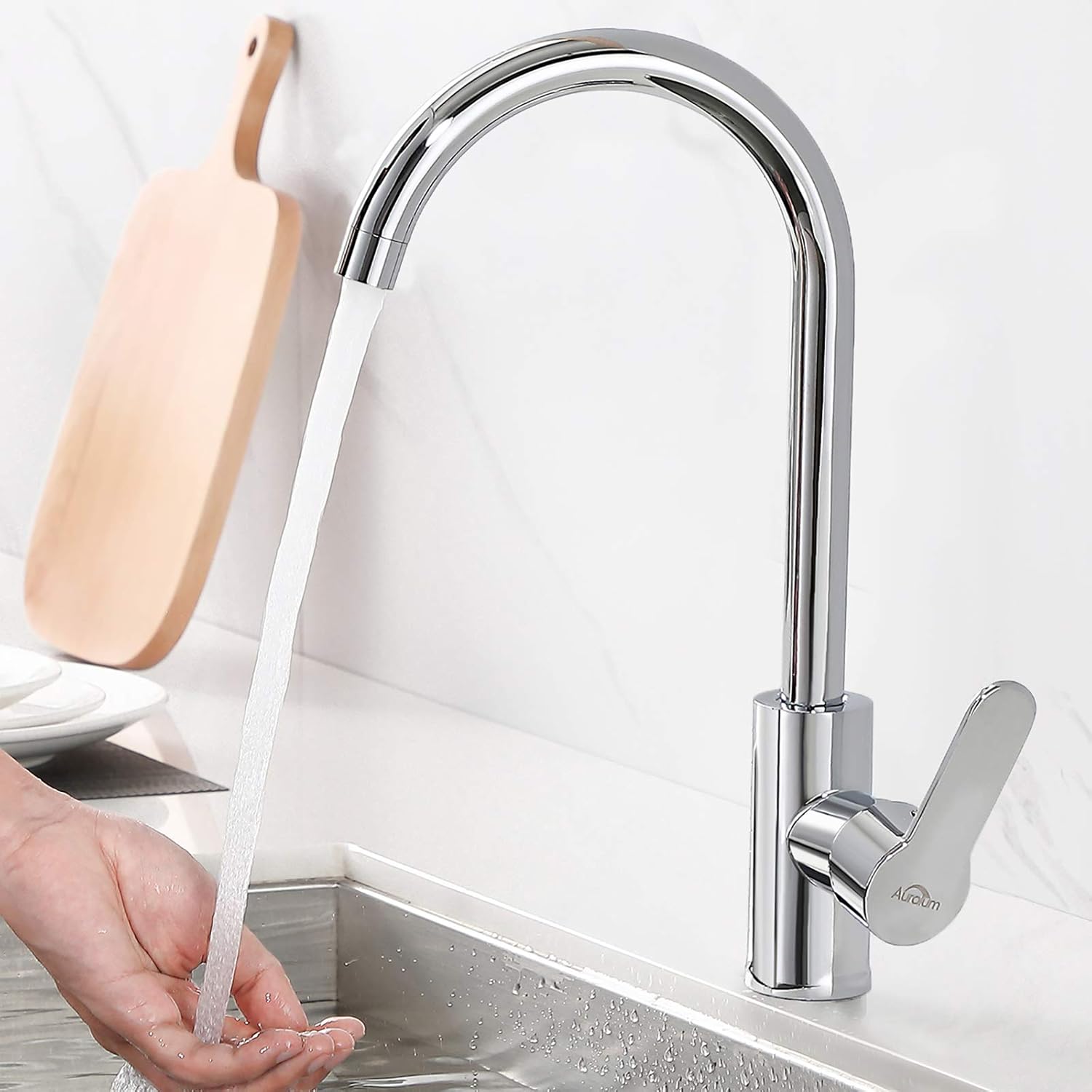 Rubinetto Lavello Cucina Pieghevole Rubinetto Cucina Schütte Window - Miscelatore Girevole 360° Cromo Miscelatore Sottofinestra Cucina - Foto 3