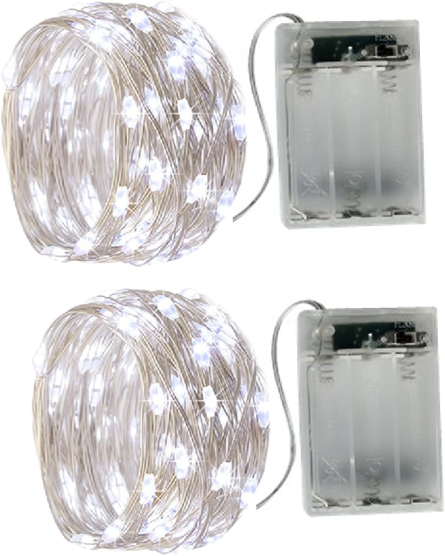 BXROIU 2 x Fairy String Lights Battery Operated