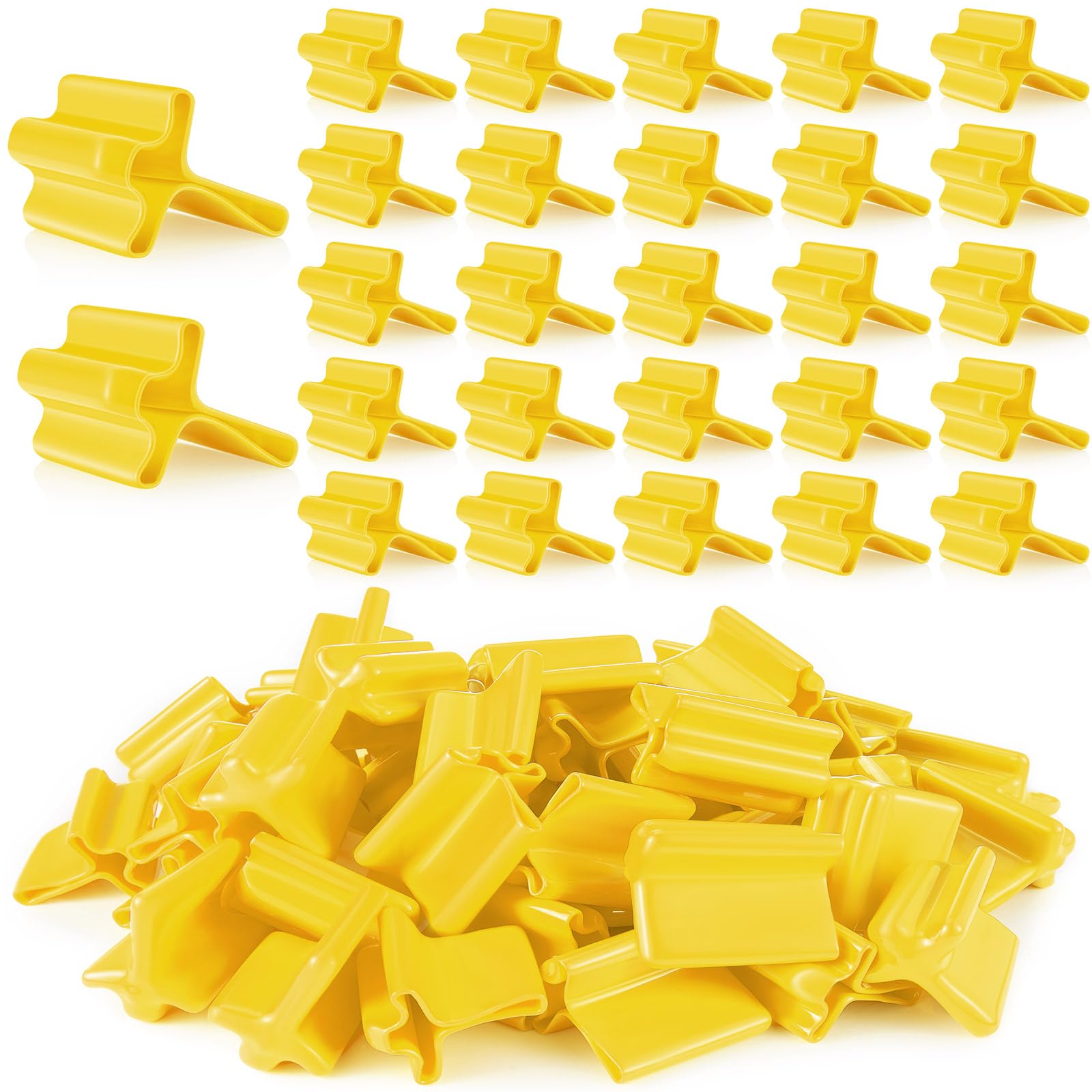 Photo 1 of Juexica 50 Safe T Post Cap T Post Vinyl Safety Cap T Post Topper (Yellow)