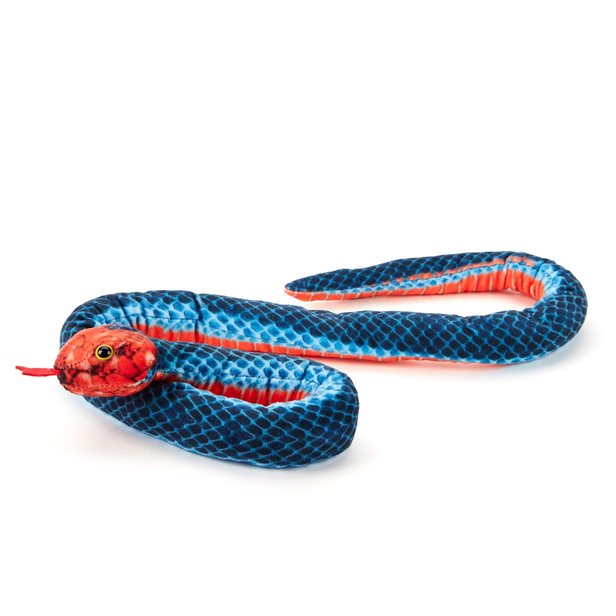 Zappi Co 100% Recycled Blue Coral Snake Toy (100cm Length) Stuffed Soft Cuddly Eco Friendly Dark Green for New Born Child