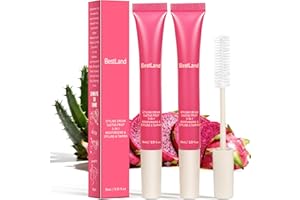 BESTLAND 2 Pack Hair Cactus Fruit 3-in-1 Styling Cream & Taming Wand – Smooth Flyaways, Control Frizz & Define Curls | Lightweight Non-Greasy Formula, Precision Brush, Vegan & Citrus Scent Hair Care