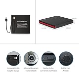 Rioddas USB 3.0 External CD DVD Drive RW Burner Slim Portable for Laptop PC Mac view 5