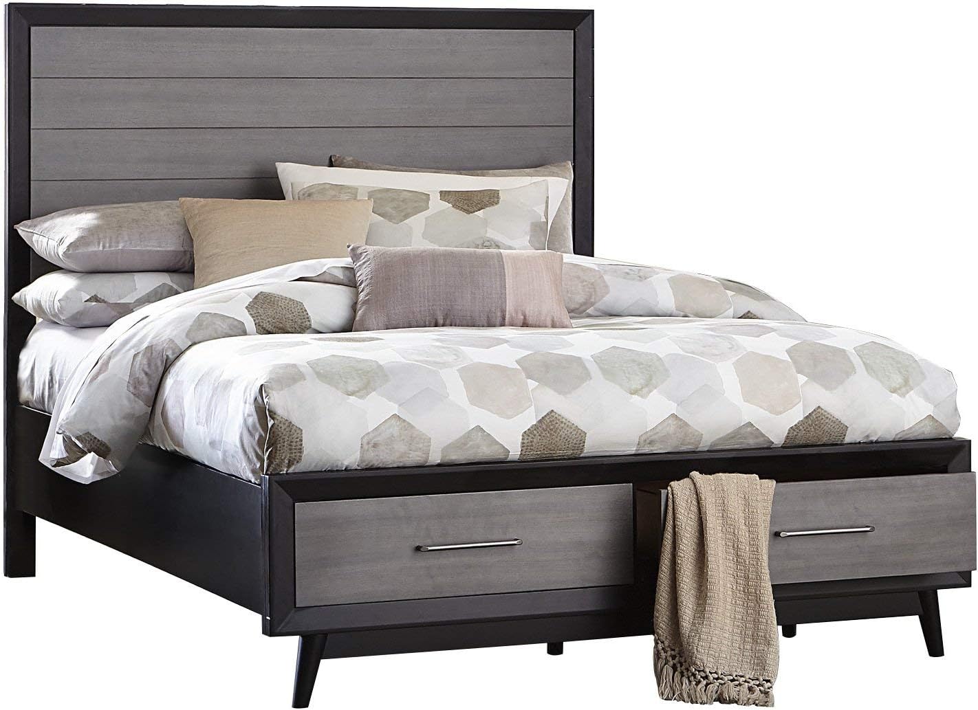 Amazon Com Ranberg Mid Century Modern Cal King Platform Bed With
