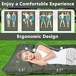 TEIVUL Double Sleeping Pad,Extra Thick Inflatable