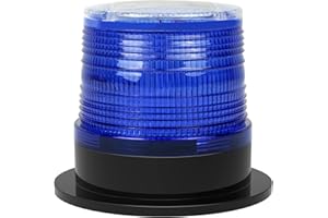 Aolyty Solar Strobe Warning Light with Strong Magnetic Base LED Warning Lamp Super Bright Solar Safety Flashing Light Waterproof for Construction, Traffic, Factory, Crane Tower, Dock (Blue)