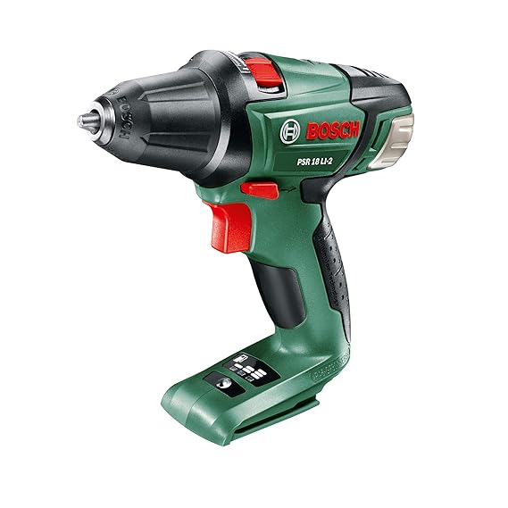 Bosch Akkuschrauber PSR 18 LI-2 (ohne Akku, 18 Volt System, 35 mm Bohr-Ø in Holz, im Karton)