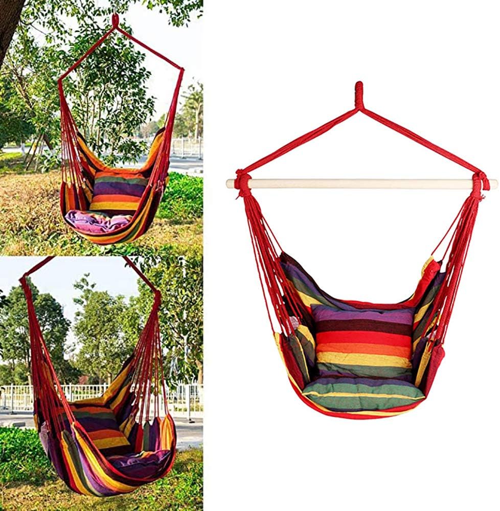 Columpios Jardín Interior Exterior Powstro Silla de Hamaca de Cuerda