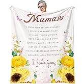 Mlkdcid Mamaw Gifts Throw Blanket 60" x 50", Gifts for Mamaw, Mamaw Gifts from Grandkids, Mamaw Birthday Gifts, Best Mamaw Ever Gifts, Mamaw Gifts from Grandchildren
