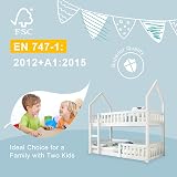Merax Twin Bunk Bed, Castle-Shaped 3FT Solid Wood Frame for Kids view 5