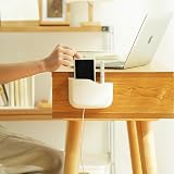 SUNFICON Universal Remote Holder Wall Mount White Organizer Caddy view 6