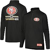 Ultra Game Youth NFL Official Super Soft Quarter Zip Long Sleeve T-Shirt