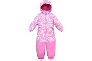 Owntop Kids Snowsuit One Piece | Waterproof Ski Suit | Warmth & Comfort | Girls Boys Snow Jumpsuits for Skiing Snowboarding
