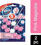 Domestos Power 5 Duo Pack Pink Magnolia Toilet Rim Blocks 2x55g view 9