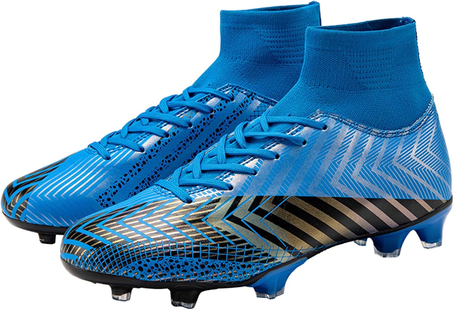 Kids Football Boots, Spikes Soccer Shoes Outdoor Indoor High Top