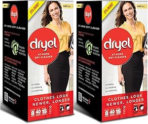 Dryel At Home Dry Cleaner Refill (Pack of 2), 16 Counts in total