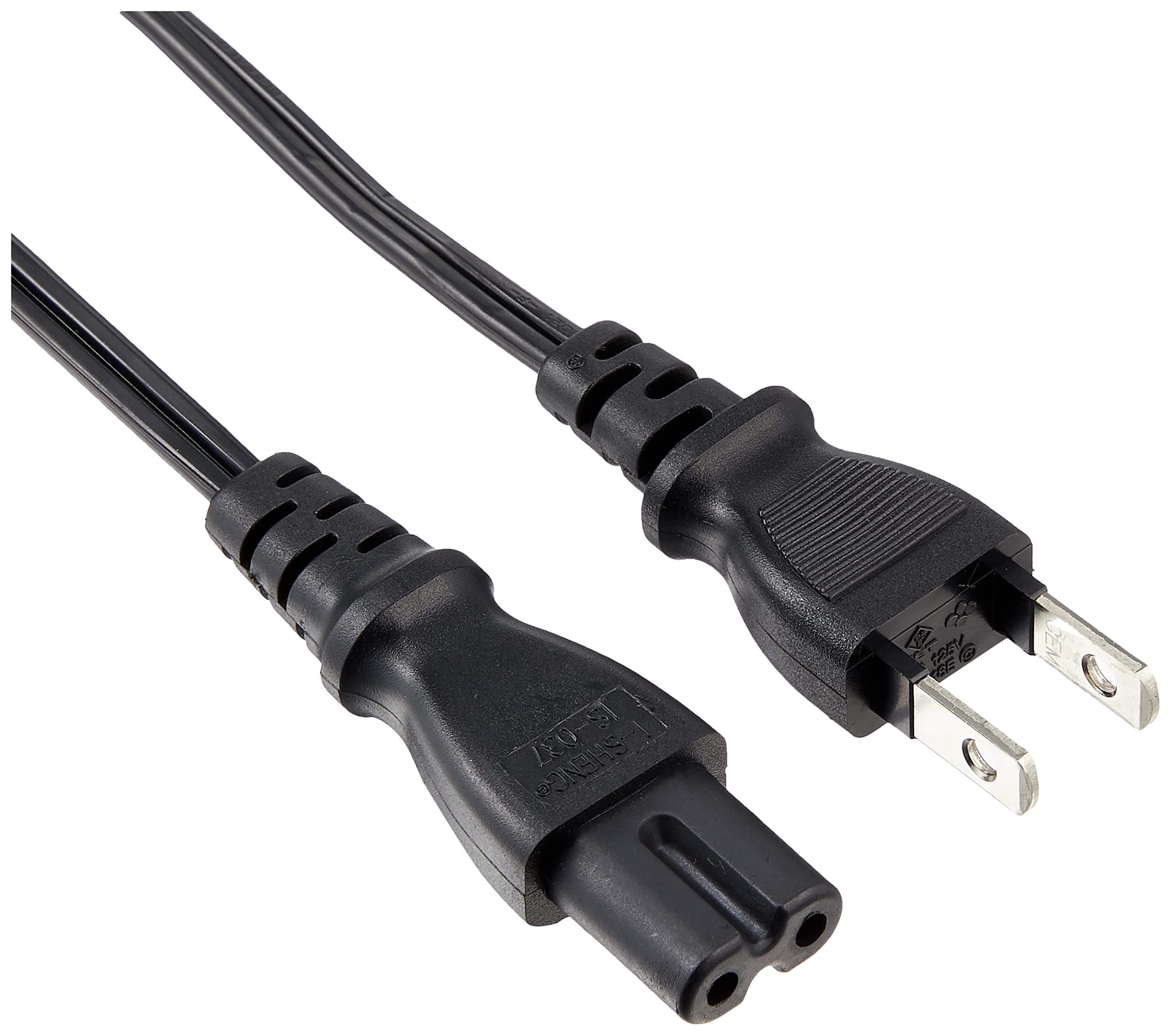 バッファロー BUFFALO 電源ケーブル 2ピンソケット(メス)⇔2ピンプラグ(オス)2m BSACC0520BKA商品画像