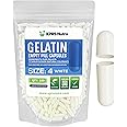 XPRS Nutra Size 4 Empty Capsules - 100 Count Small Empty Gelatin Capsules - Pills DIY Capsule Filling - Fillable Pure Bovine Pill Gel Caps for Do-It-Yourself Supplements (White)