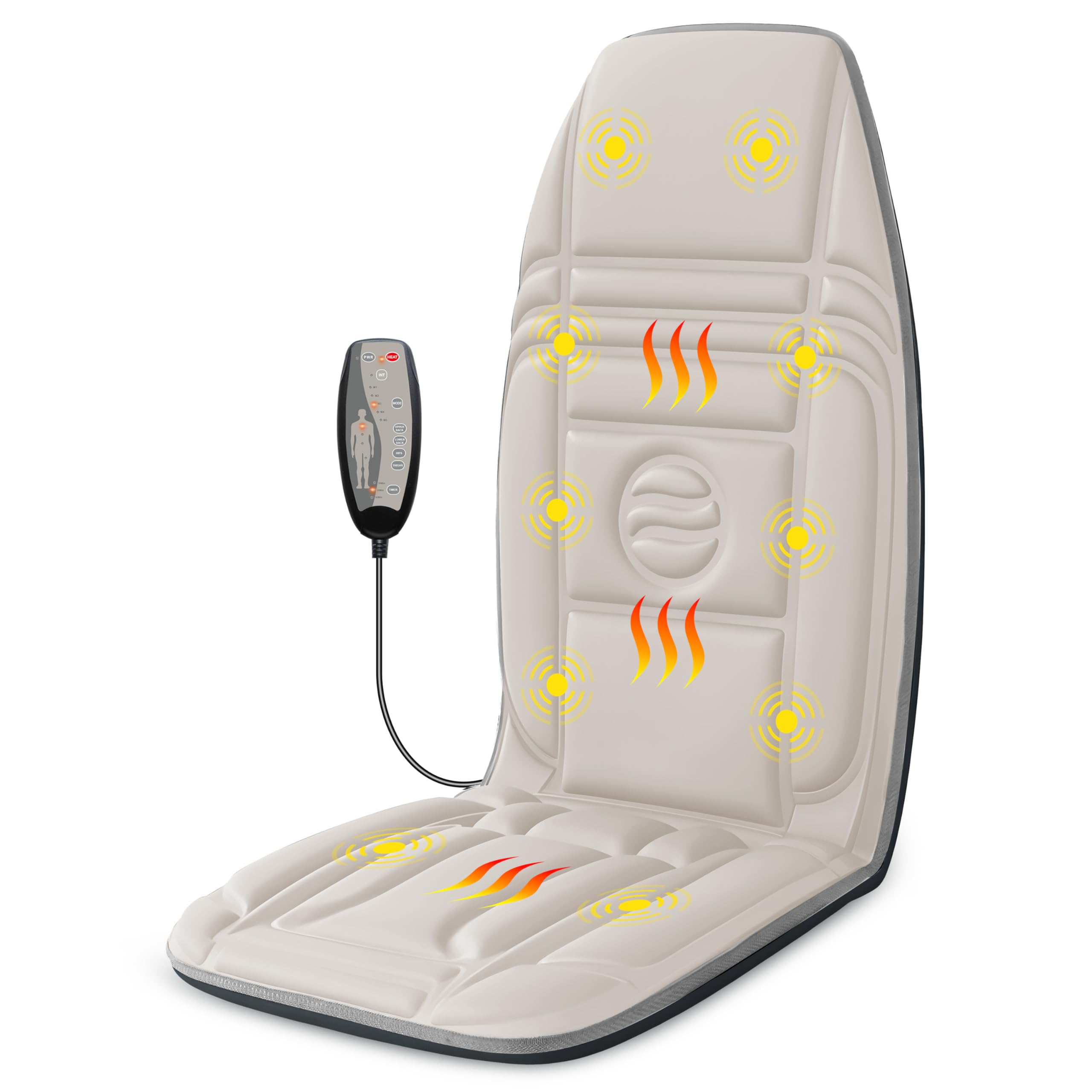 Photo 1 of Vibration Back Massager with Heat, Massage Chair Pad with 10 Vibration Motors & 2 Heating Levels, Chair Massager