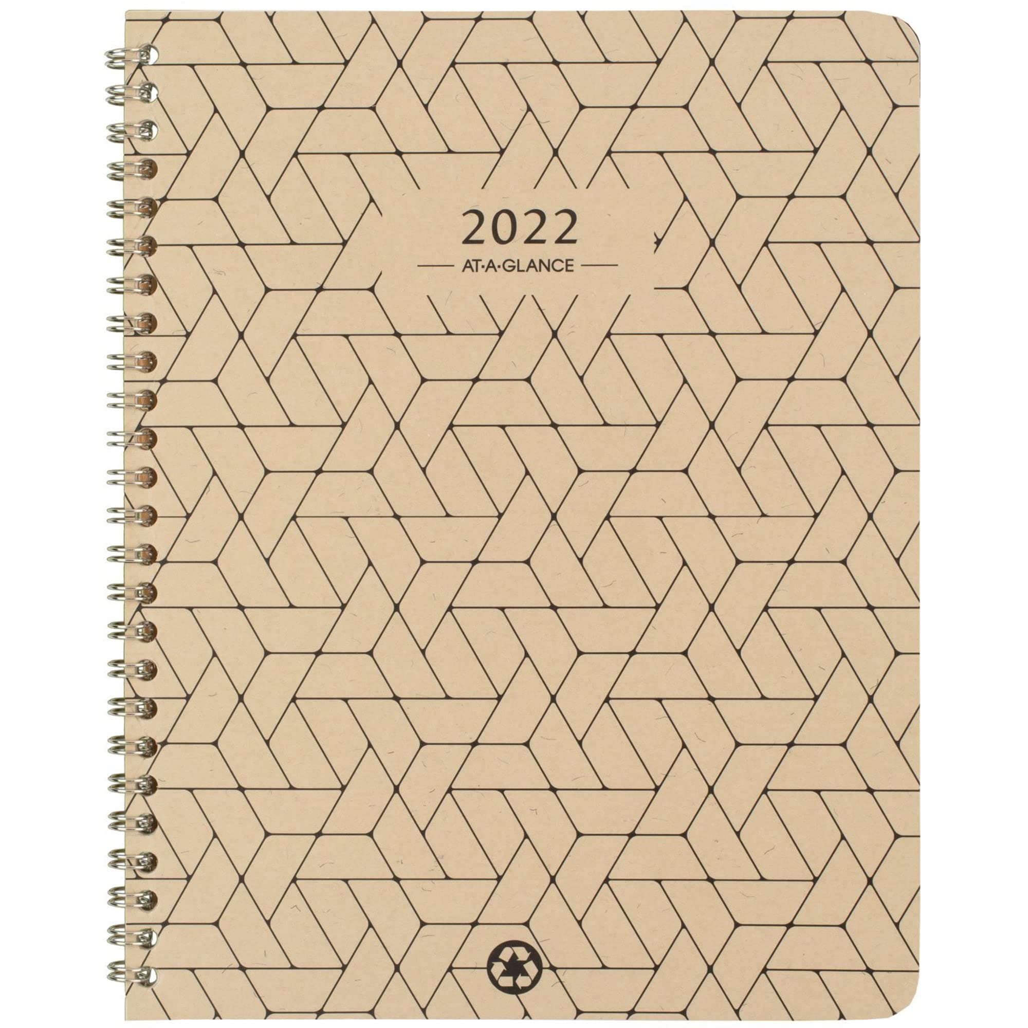 2022 Monthly Planner by AT-A-GLANCE, 7" x 8-3/4", Medium, Divided Format, Elevation Eco, Wheat (75120R11)