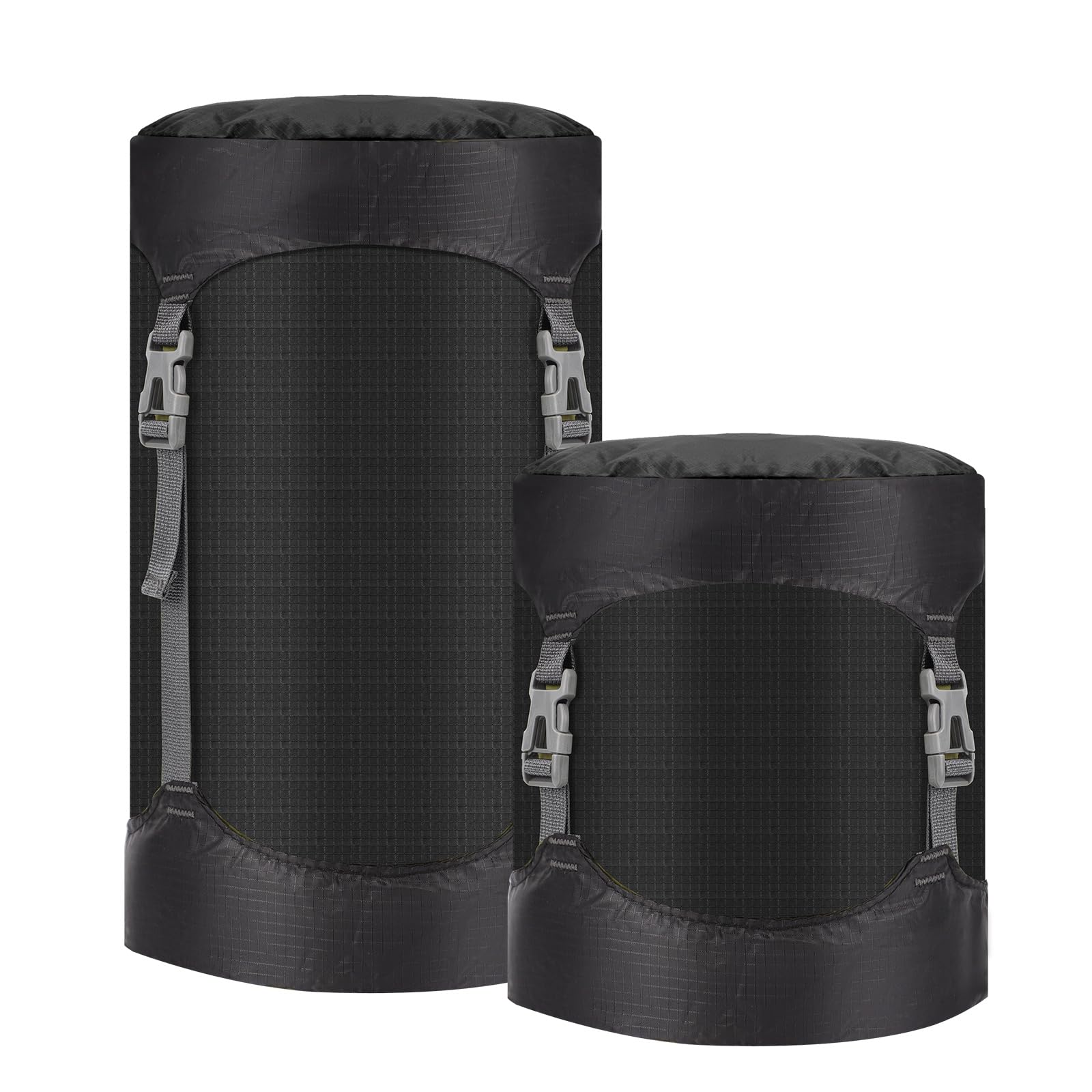 Risipu Compression Stuff Sack, 8L/15L/25L/35L/52L Sleeping Bag Compression Sack Great for Compression Bag Waterproof Outdoor Storage Bag for Backpacking, Traveling,Hiking and Camping (Black, XXL)