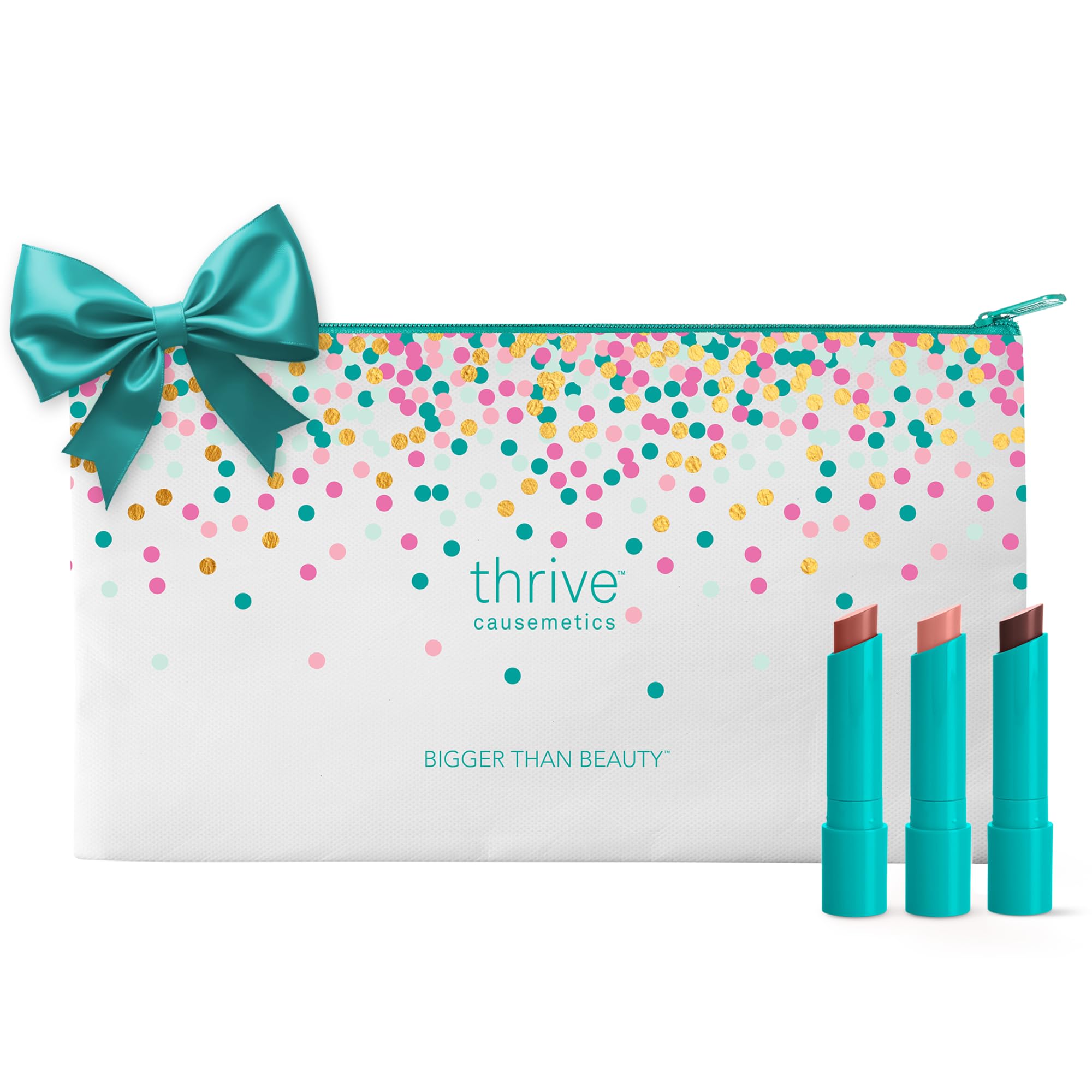 Photo 1 of Thrive Causemetics Sheer Strength Hydrating Lip Tint Trio, Makeup Gift Set for Women, Long Lasting Hydration, Lightweight Moisturizing Tinted Lip Cream Formula, 3 Shades, Rowan, Kaisa, Melissa