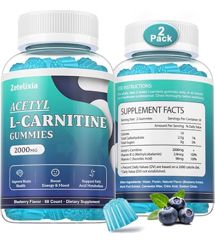 twinlab acetyl l-carnitine Amazon.com: Sijigood 2 Pack Acetyl L-Carnitine Gummies for Men & Women