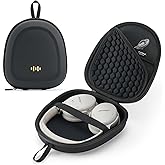 Headphone Hard Case Replacement for Bose QuietComfort/Sony WH-CH/JBL/Soundcore Anker Over-Ear Headphones, Super-Slim Upgrade PU Universal Portable Travel Organizer Bag (Black)