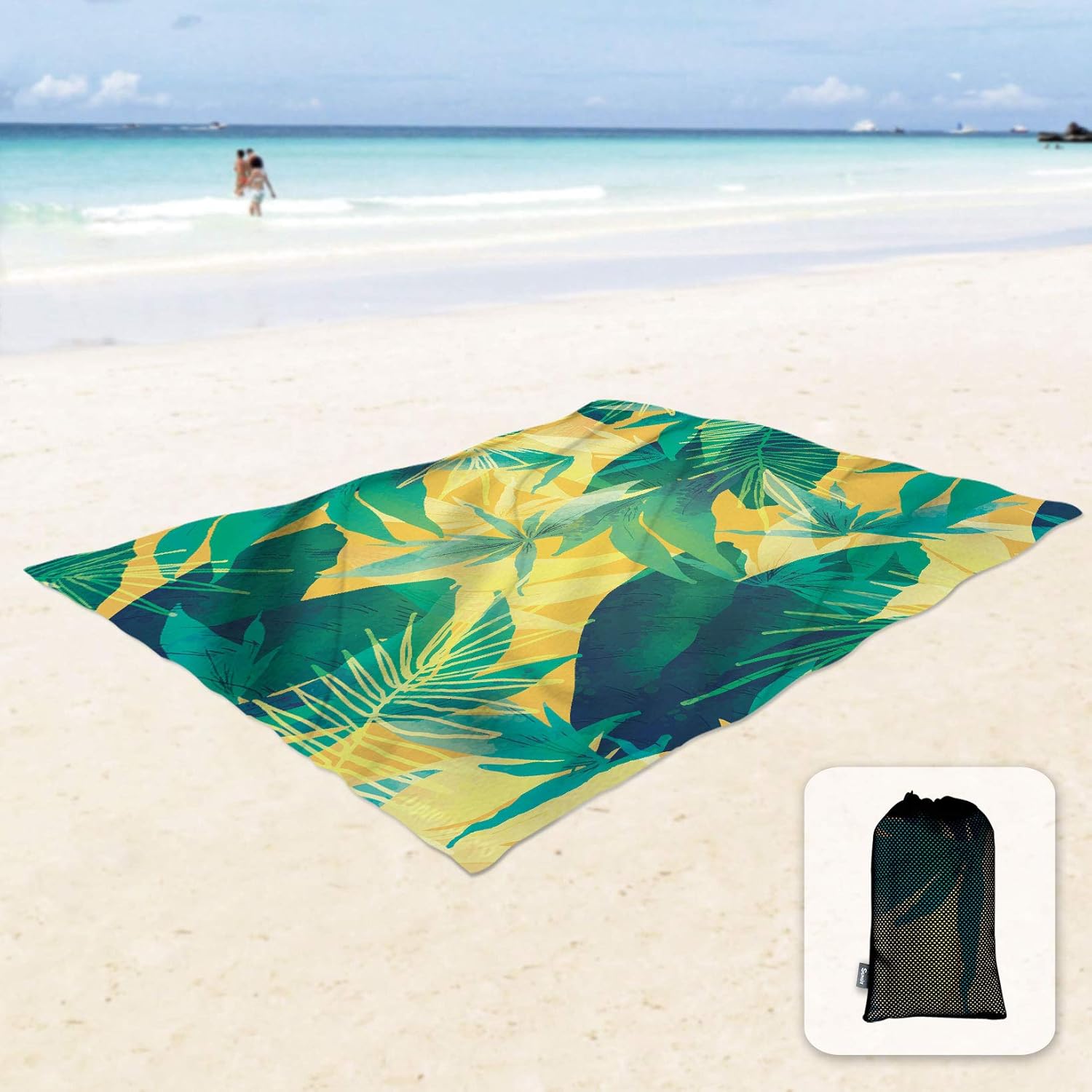 Sunlit Silky Soft Sand Proof Beach Blanket Sand Proof Mat