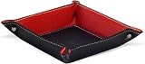 BELCRAFT Luni Medium Leather Tidy Tray, Handmade Italian Style, Black view 2