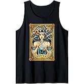 Pisces Zodiac Astrology Sign Tarot Card Water Bearer Tank Top