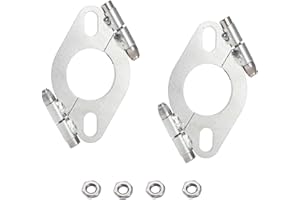 Jxsaboorle 2 Sets 1.75 Inch Split Exhaust Flange Repair Kit,2 Bolt Flat Split Flange Repair Replacement Exhaust Flange Connec