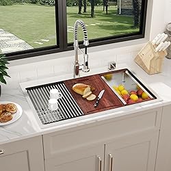 33 Inch Drop In Kitchen Sink - Lepuday 33x22 Drop