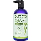 PURA D'OR 16 Oz Oriental Dream Body Wash – Invigorating Lemongrass Scent – Aloe Vera Based, Infused with Tea Tree & Eucalyptus Oils – pH Balanced, Sulfate-Free, Hypoallergenic, Vegan – For Men & Women