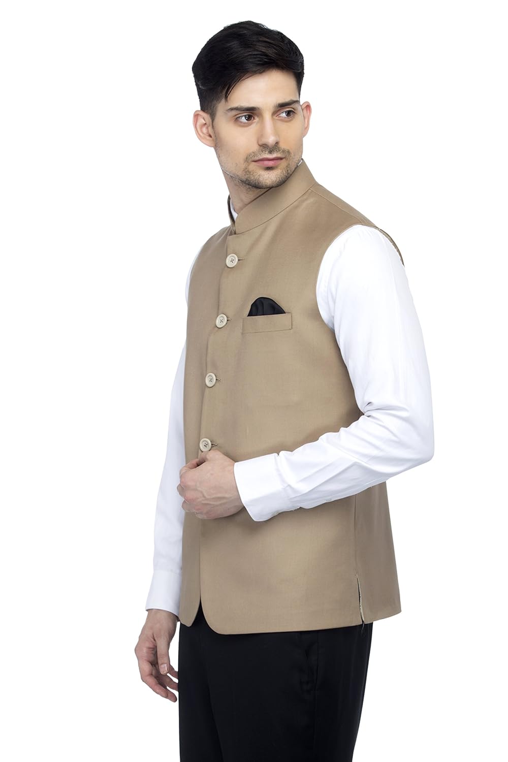 favoroski bandhgala sleeveless modi jackets ethnic men's wear