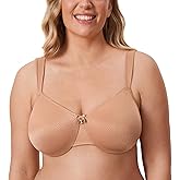 DELIMIRA Women's Minimizer Bra Plus Size Full Coverage Unlined Support Underwire