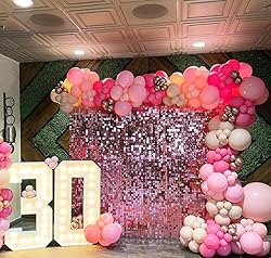 Pink Shimmer Wall Backdrop (Pack of 24) Square