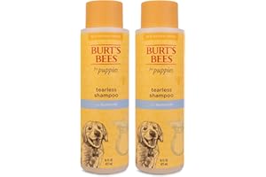Burt's Bees for Pets Tearless Puppy Shampoo with Buttermilk, 2pk, 95% Natural Origin Formulas, Best Tearless Shampoo for Puppies - Gentle Dog and Puppy Shampoo Tear Free, 16 oz - 2 Pack