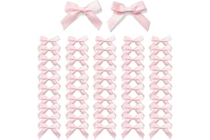 MORSUNBELA 50 Mini Bows,Self-Adhesive Gift Bows Decorations for Party,Gift Wrapping,Crafting,Weddings,Cake Decor,DIY Projects
