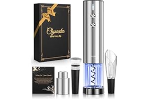 CHUNYEE Electric Wine Opener Set - Premium Wine Gifts with Wine Opener, Foil Cutter, Wine Aerator, Vacuum Stopper, and Elegant Gift Box - Ideal Christmas Gift for Unforgettable Moments