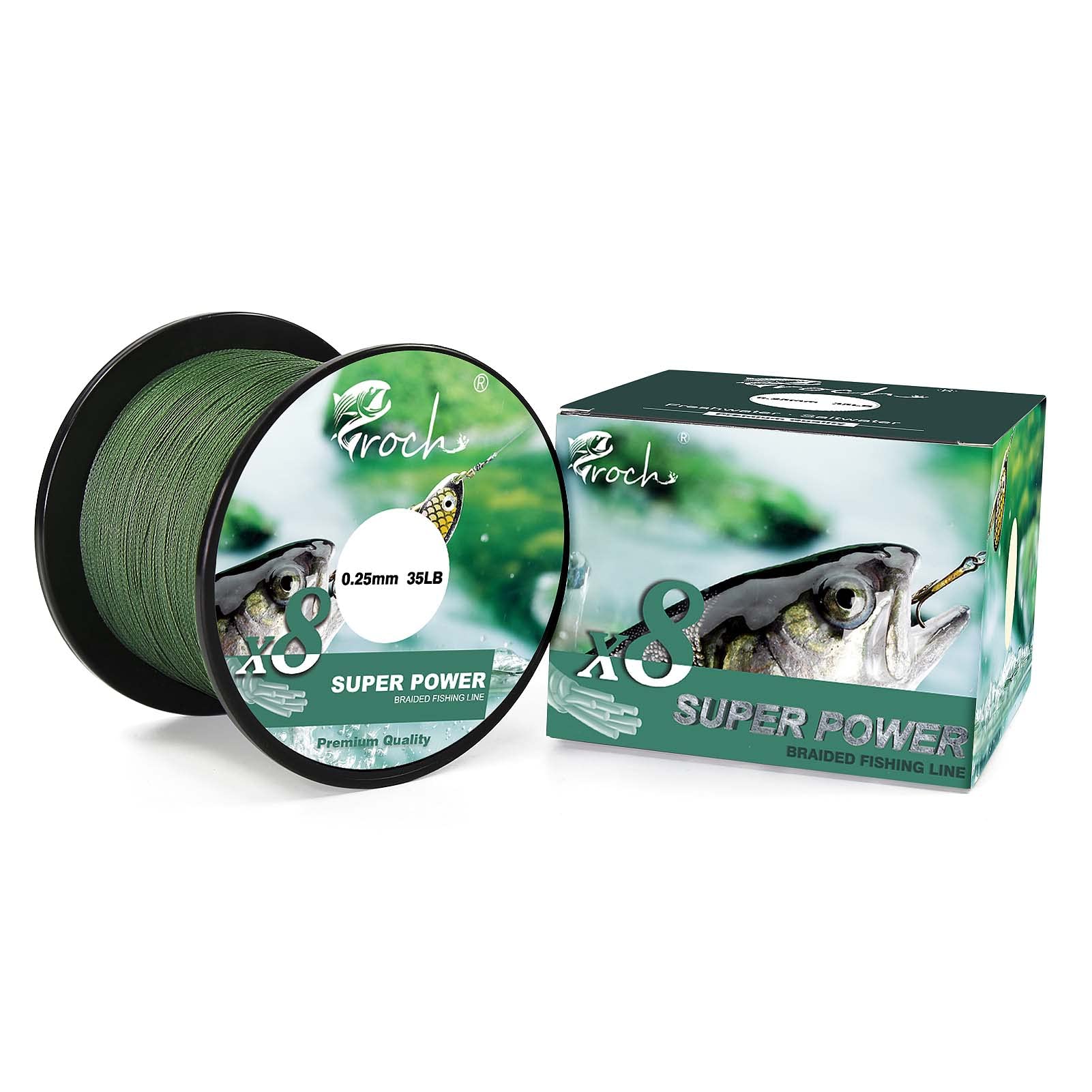 Croch Braided Fishing Line 8 Strands 300 m / 500 m / 1000 m Strong PE Line Colourfast 0.1-0.3 mm 14-45 LB