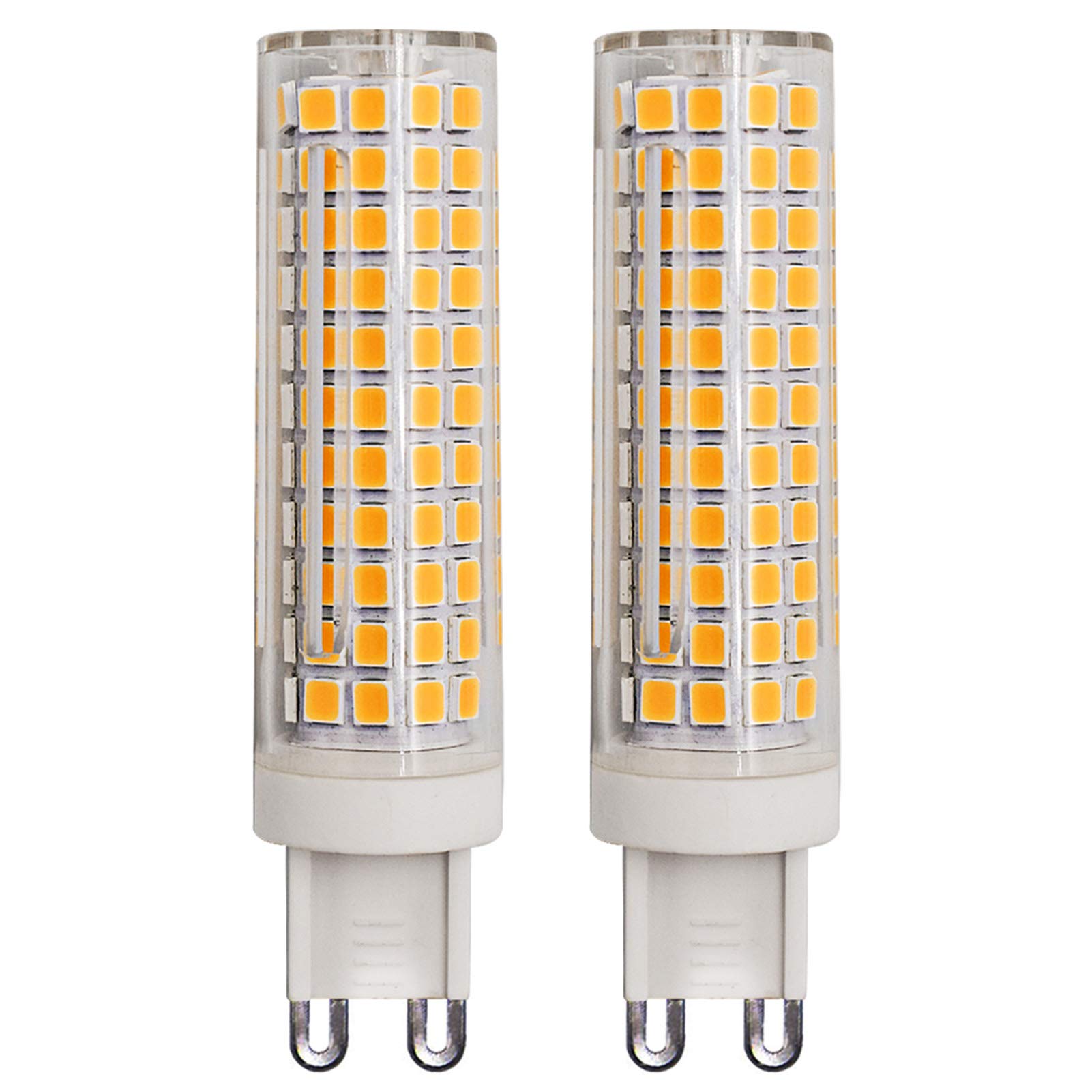 G9 Dimmable LED Bulbs 7W (75W Halogen Equivalent) Warm White 3000K AC 230V Energy Saving Ceramic 2835 SMD Warm White 3000K - 2 Pack
