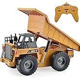 CUTEROOM Electric Toy Car Toy Excavator 2.4Ghz 6 Channel Full Function Excavator Toy with Remote Control RC Dump Truck 2.4Ghz