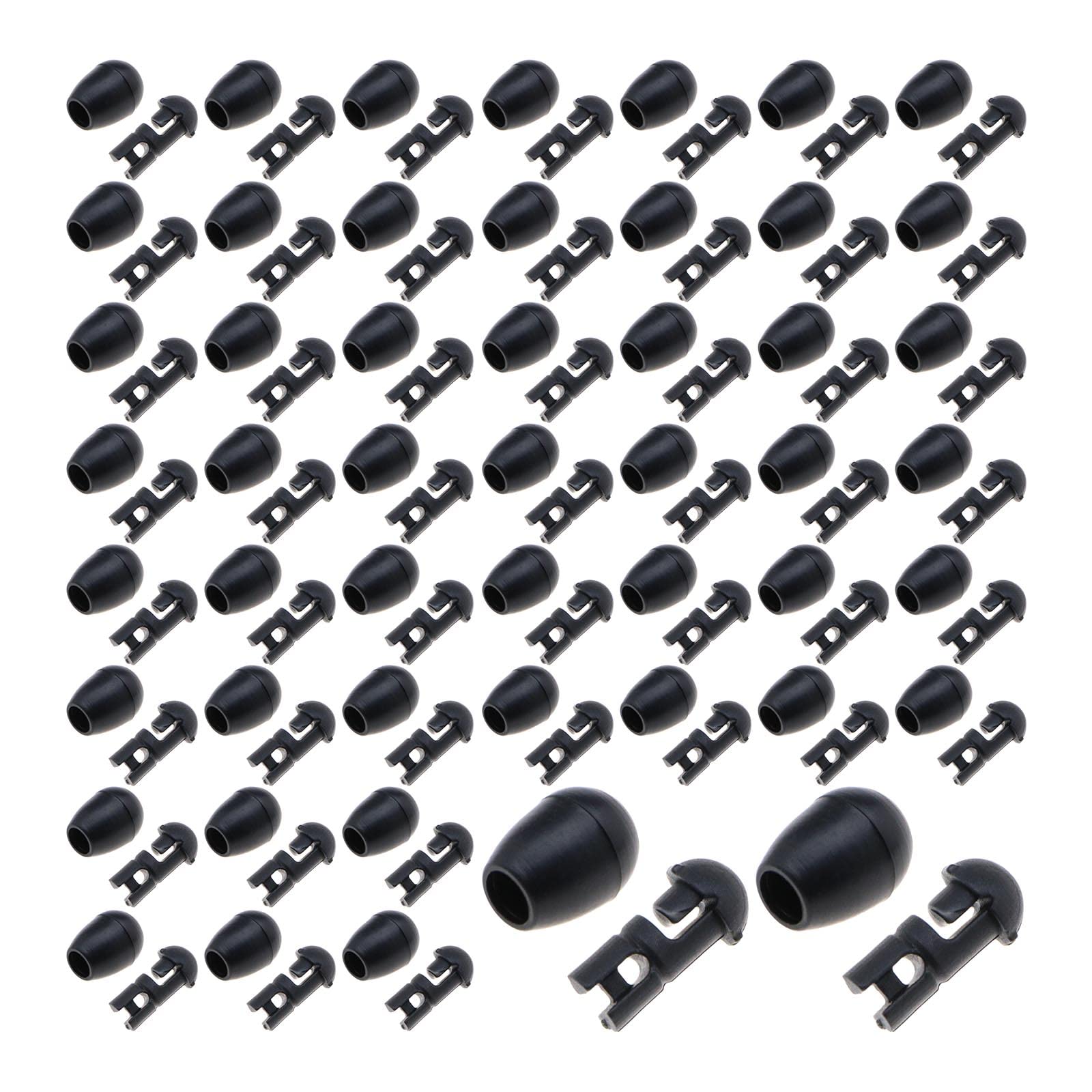eMagTech 50PCS Quick Change Beads Fishing Connector Snap Accessories Fishing Hooklength Instantly Shock Beads for Hook Links Method Feeder Carp Fishing Feeder
