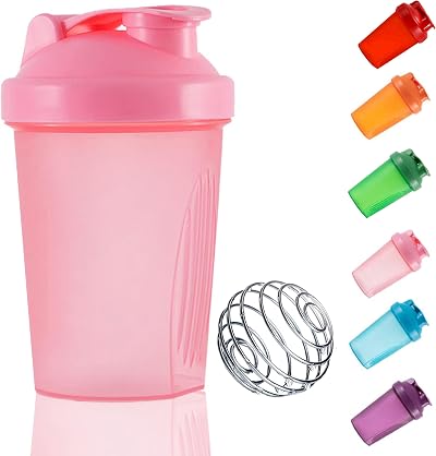KANGSIT Protein Shaker Bottle 400ml with Stainless Steel Ball Leakproof BPA Free