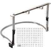 Hohner Harmonica Holder (KM4307), Adjustable Hands-Free Neck Rack, Stainless Steel, Fits Harmonicas up to 7.3 Inches, for Blues, Folk, Country and Juliet Music Note Stickers