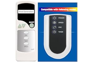 GENGQIANSI Replacement Remote Control for Lasko 2033667 2033667A M16950 M18950 S18961 S18635 U35115 U35120 2510 2511 2711 T38301 T32200 T36211 T37900 T38305 Oscillating Tower Fan